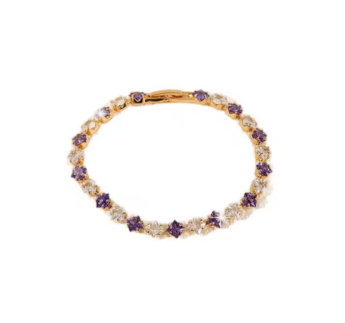 Vanza Cubic Zirconia Gold Plated •  Sweat & Water Resistant